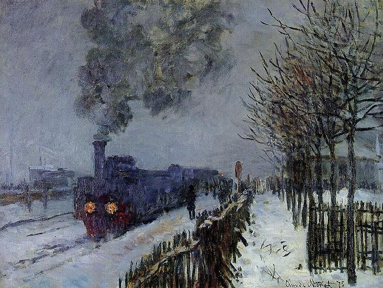 Claude Monet Train in the Snow France oil painting art